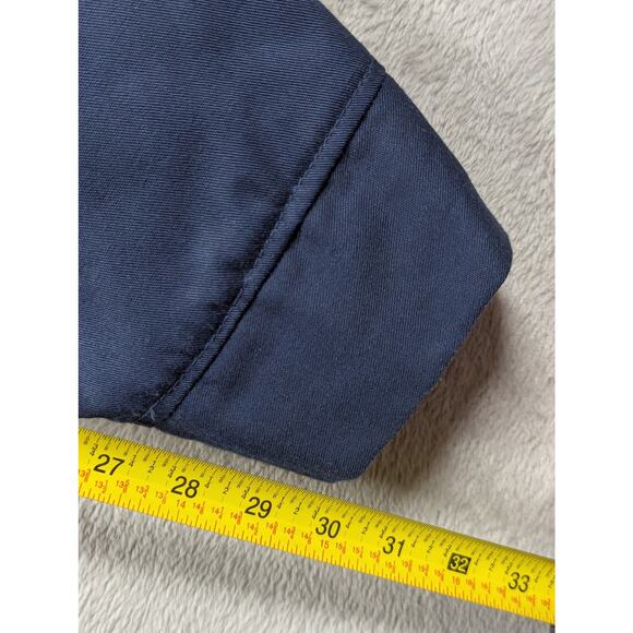 Vintage Work Jacket Mens Size Large Navy Blue Insulated Red Mechanic /4100 ** - Picture 7 of 9